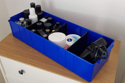 Large Plastic Storage Box Wardrobe & Cupboard Cosmetic Organiser Container 135mm H, 604 (615x220x135), Filstorage