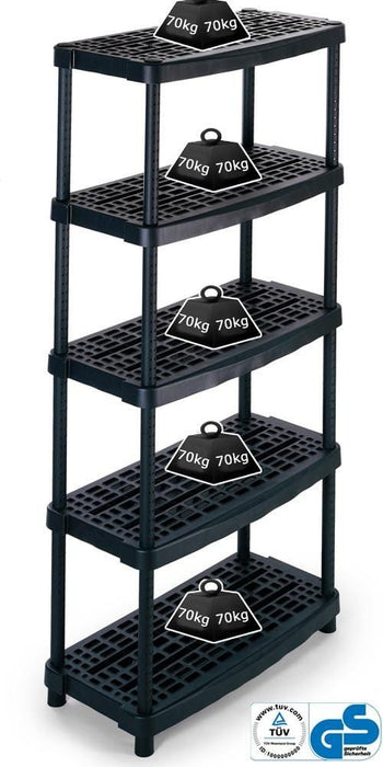 Vented Recycled Plastic Shelving 70kg 5 Level 1885mm H x 930mm W x 455mm D, 1836/5, Filstorage