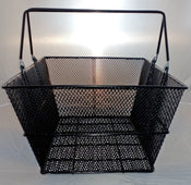 Luxury Black Wire Shopping Basket, Luxury Black Mesh Shopping Basket / 1, Filstorage