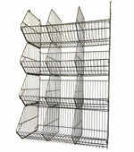 Set of 4 Large Wire Storage Stacking Display Baskets & 8 Dividers, 900mm White Basket Stack Kit, Filstorage