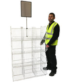 Large Wire Storage Stacking Display Basket (Single), 900mm Single Basket - White, Filstorage