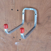 Galvanised Steel Double Ladder/Tool Wall Hook, Default Title, Filstorage