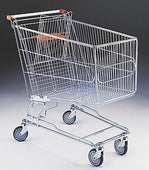 Shopping Trolley 240Ltr (set of 4), Red Handles, Filstorage