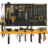 Large Workshop Tool Storage Wall Board Organiser Panel & Rack Pegboard with Hooks, Tool Board, Filstorage