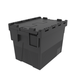 Loadhog 306 Heavy Duty Plastic Storage Container with lid (25 Litres), Black lid/Black Body / 1, Filstorage