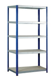 Eco-Rax Heavy-Duty Shelving Unit 265kg per level (4 sizes), 900mm / 450mm, Filstorage