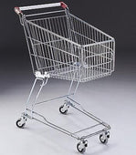 Shopping Trolley 60Ltr (set of 10), Red Handles, Filstorage