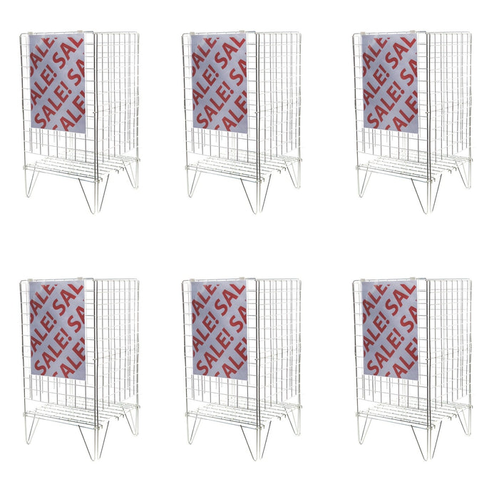 Wire Dump Bin Basket Square (16 inch), Bundle of 6 Offer / White, Filstorage