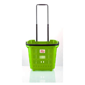 Plastic Shopping Trolley Basket 34L (5 Colours), Lime Green, Filstorage