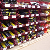 C2DS (large) Unit Complete 3 Baskets & Dividers, RED C2DS Unit 3 Baskets, Filstorage