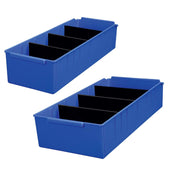 Large Plastic Storage Box Wardrobe & Cupboard Cosmetic Organiser Container 135mm H, 604 (615x220x135), Filstorage