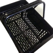 X-Large Black Plastic Shopping Basket (28L), Default Title, Filstorage