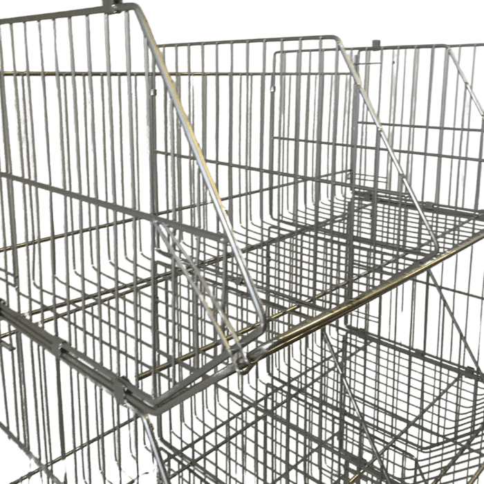 Set of 4 Large Wire Storage Stacking Display Baskets & 8 Dividers, 900mm White Basket Stack Kit, Filstorage