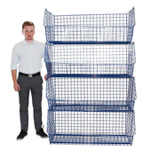 C4 (extra-large) Wire Storage Basket (single) 1220x680x480mm, C4 Wire Blue / 1, Filstorage