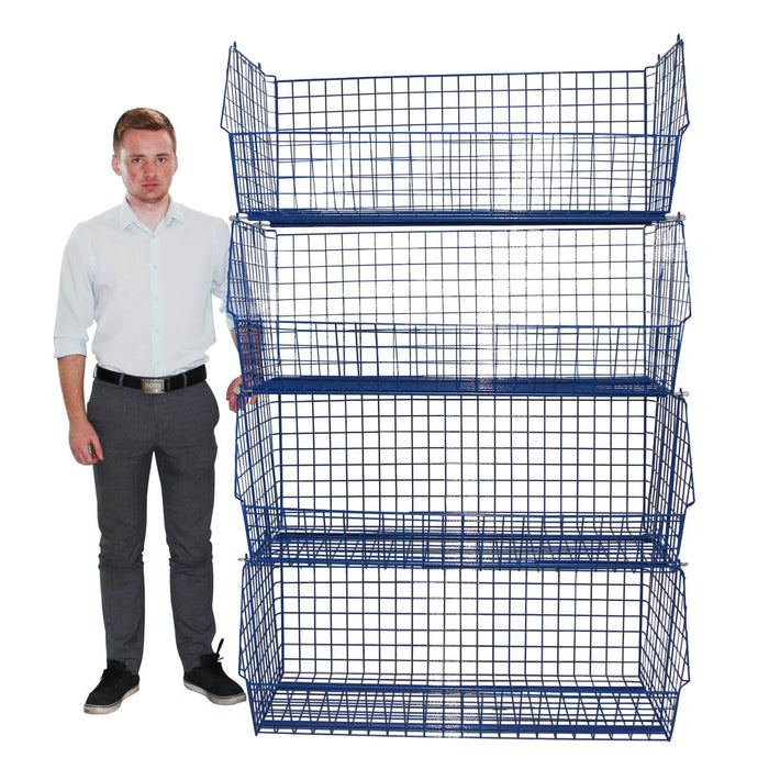 C4 (extra-large) Wire Storage Basket (single) 1220x680x480mm, C4 Wire Blue / 1, Filstorage
