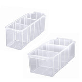 Clear Plastic Storage Box Organiser Under Sink Cupboard Wardrobe Container 110mm H, 403 (415x150x110), Filstorage
