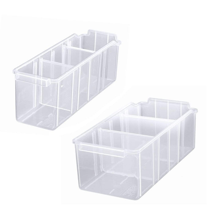 Clear Plastic Storage Box Organiser Under Sink Cupboard Wardrobe Container 110mm H, 403 (415x150x110), Filstorage
