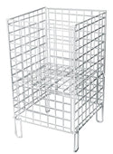 Wire Dump Bin Basket Square (16 inch), 1 / White, Filstorage