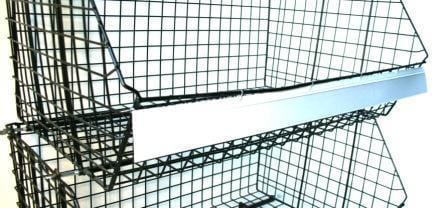 Wire Basket Data Strips, White Data Strip / 900mm, Filstorage