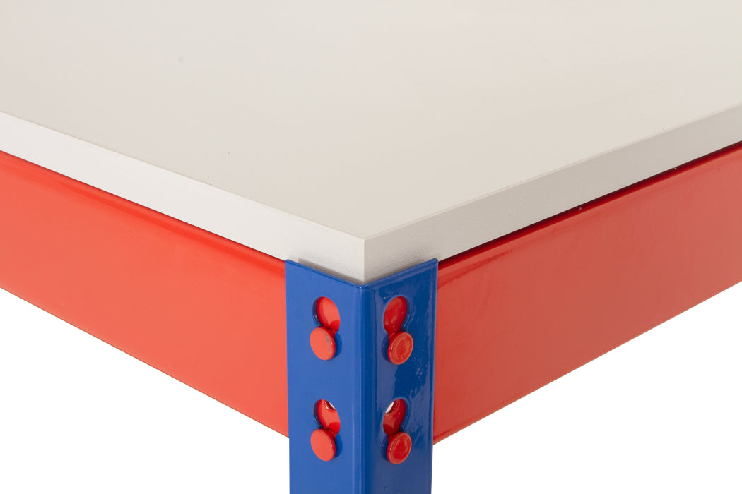 Half Undershelf Workstation Workbench 1830mm H x 915mm D, 915 / Chipboard / Grey/Blue, Filstorage
