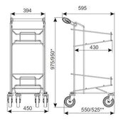 Two Tier Shopping/Picking Trolley, Trolley with Blue Baskets, Filstorage