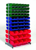 Double-Sided Louvre Panel Rack for use with Parts Bins, TFSUDS, Filstorage