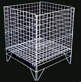 Wire Dump Bin Basket Square (24 inch), 24" Square Dump Bin (WPC) / 1, Filstorage