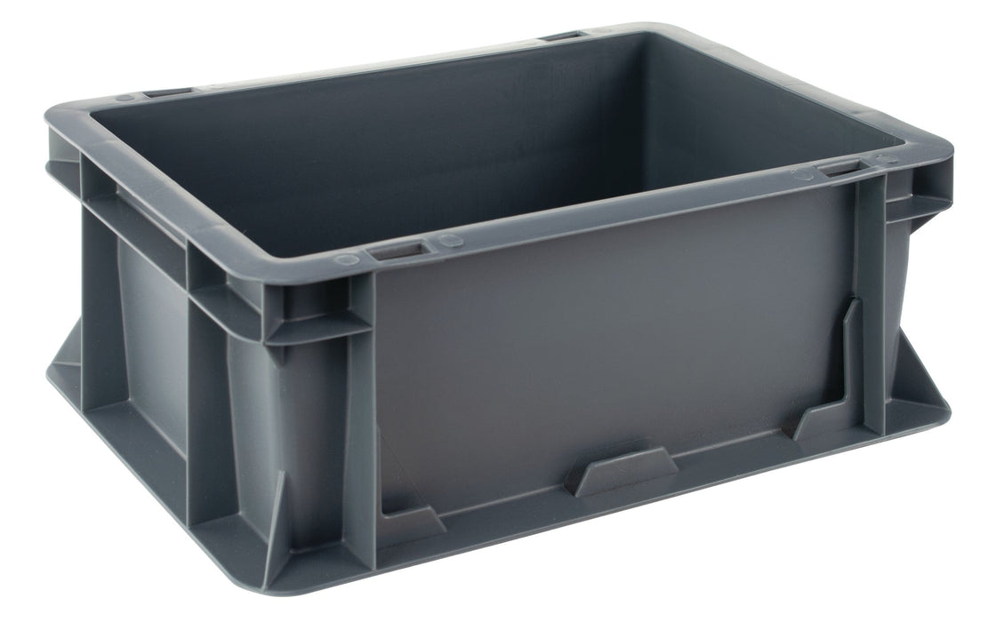 Grey Euro Stacking Containers - Various Sizes, 5L (Pack of 10) 300 x 200 x 120mm, Filstorage