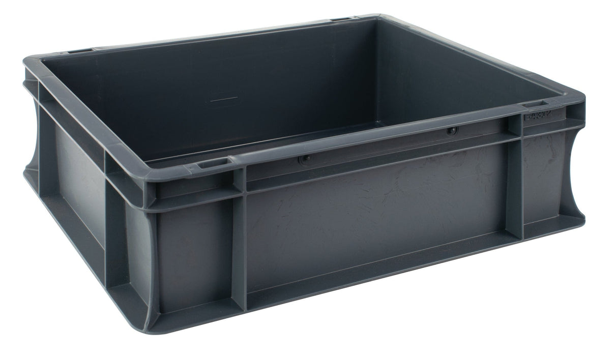 Grey Euro Stacking Containers - Various Sizes, 5L (Pack of 10) 300 x 200 x 120mm, Filstorage