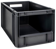 Open Front Euro Stacking Containers 25L 270mm H x 300mm W x 400mm D, 25L (Pack of 5) 400 x 300 x 270mm, Filstorage