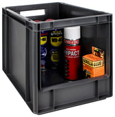 Open Front Euro Stacking Containers 25L 270mm H x 300mm W x 400mm D, 30L (Pack of 5) 400 x 300 x320mm, Filstorage