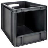 Open Front Euro Stacking Containers 25L 270mm H x 300mm W x 400mm D, 25L (Pack of 5) 400 x 300 x 270mm, Filstorage