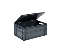 Grey Euro Stacking Containers - Various Sizes, 5L (Pack of 10) 300 x 200 x 120mm, Filstorage