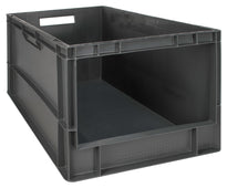 Open Front Euro Stacking Containers 25L 270mm H x 300mm W x 400mm D, 25L (Pack of 5) 400 x 300 x 270mm, Filstorage