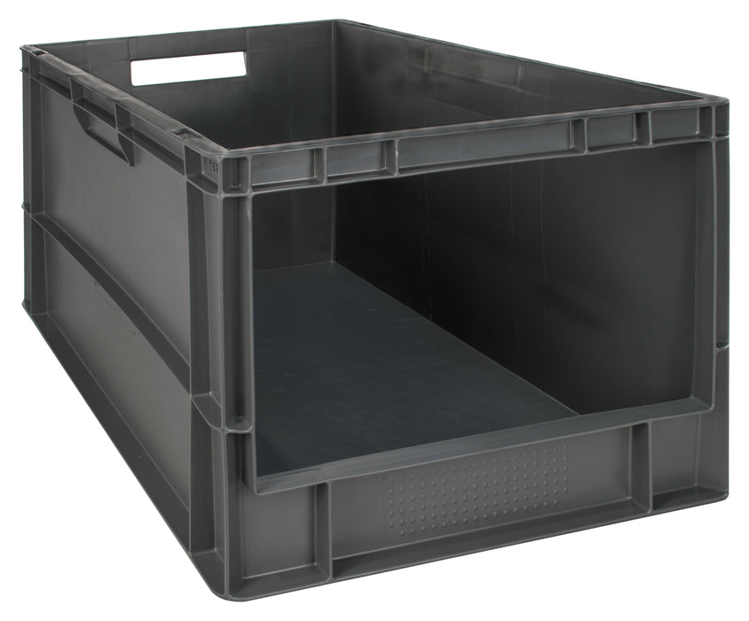 Open Front Euro Stacking Containers 25L 270mm H x 300mm W x 400mm D, 25L (Pack of 5) 400 x 300 x 270mm, Filstorage