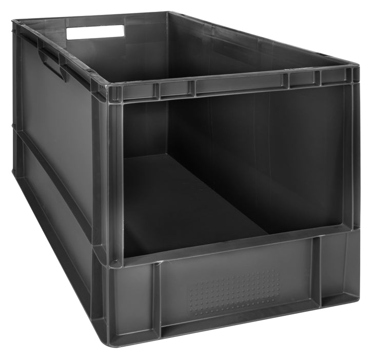 Open Front Euro Stacking Containers 25L 270mm H x 300mm W x 400mm D, 25L (Pack of 5) 400 x 300 x 270mm, Filstorage