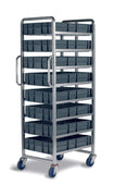 Euro Stacking Container Tray Trolleys 1500mm H x 700mm W x 470mm D, 6 Tier Trolley Only, Filstorage