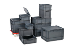 Grey Euro Stacking Containers - Various Sizes