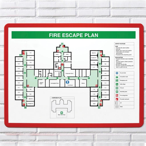 Adhesive Document Frame - Pack 10, A5 - Red, Filstorage