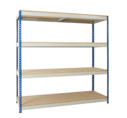 Heavy Duty Boltless Racking 4 Levels 1830mm H, 1220mm / 305mm / Orange/Blue, Filstorage