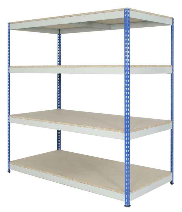 Heavy Duty Boltless Racking 4 Levels 1830mm H, 1220mm / 305mm / Orange/Blue, Filstorage