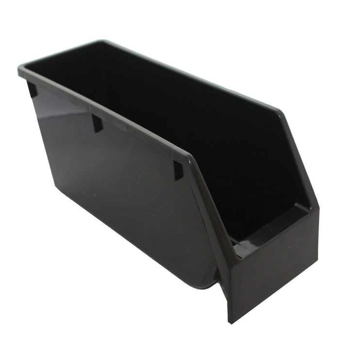 Narrow Black Recycled Kaddy Parts Storage Bin, Narrow Parts Bin Black (KB42), Filstorage