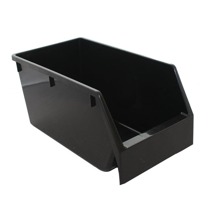 Large Black Recycled Parts Storage Bin 200mm H x 215mm W x 400mm D, Large Storage Bin Black (KB43), Filstorage
