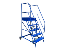 Heavy Duty Industrial Mobile Safety Warehouse Steps (5 -15 Tread Options), 5 / Blue RAL 5005, Filstorage