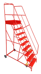 Heavy Duty Industrial Mobile Safety Warehouse Steps (5 -15 Tread Options)