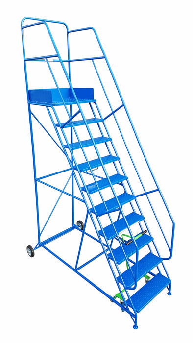 Heavy Duty Industrial Mobile Safety Warehouse Steps (5 -15 Tread Options), 5 / Blue RAL 5005, Filstorage