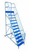 Heavy Duty Industrial Mobile Safety Warehouse Steps (5 -15 Tread Options), 5 / Blue RAL 5005, Filstorage