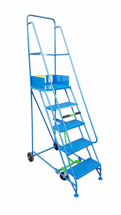 Narrow Aisle Pro Warehouse Mobile Safety Steps (2-8 Tread Options), 2 / Blue RAL 5005, Filstorage