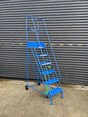 Narrow Aisle Pro Warehouse Mobile Safety Steps (2-8 Tread Options), 2 / Blue RAL 5005, Filstorage