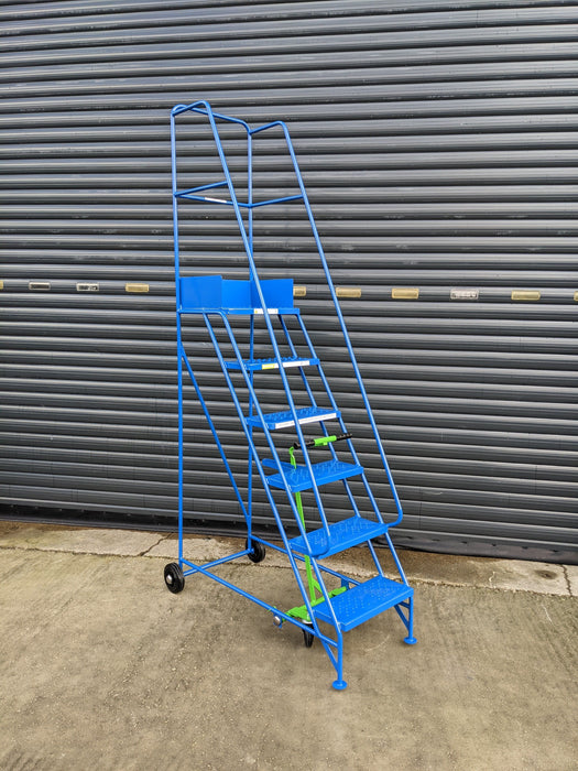 Narrow Aisle Pro Warehouse Mobile Safety Steps (2-8 Tread Options), 2 / Blue RAL 5005, Filstorage